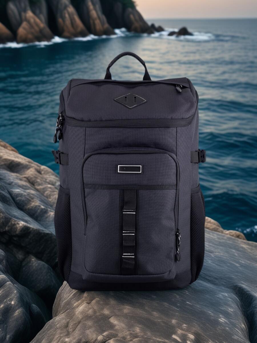 Unisex Mesh Backpack 17 Inch, Graphite Sport Bag With Hydration Pockets, Breathable Daypack For Gym, Hiking & Travel - Navy Blue - View 1