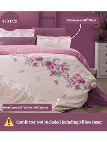 Duvet Set | Flat Sheet Included As A Gift | Single Size 150*200 Cm (1 Duvet Cover – 1 Pc + 1 Pillowcase – 1 Pc) Or Double Size 200*200 Cm (1 Duvet Cover – 1 Pc + 2 Pillowcases – 2 Pcs) | Soft & Breathable For All Seasons - Caramel - View 3