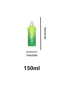 1 pièce WRELS Bouteille d'eau portable pliable de couleur dégradée améliorée de 150 ml/250 ml/500 ml, bouteille d'eau de sport de type pression, idéale pour les sports comme la course, le camping, la fitness, le cyclisme, l'alpinisme, etc. - Multicolore - Voir 20