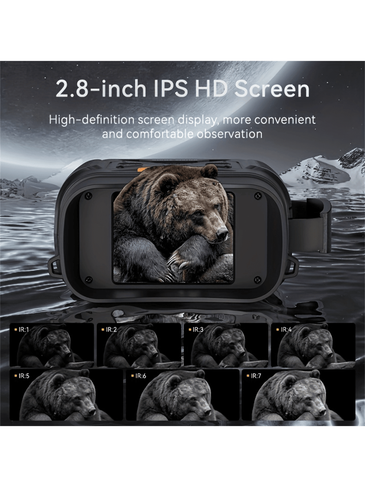 1080P HD Digital Night Vision Binoculars - 2.8" IPS Screen Night Vision Device, Portable Night Vision Camera Suitable For Wildlife Observation And Outdoor Camping, With Rechargeable Battery, USB Dual Power Mode, Battery Power ≤36V, No Laser, Photo/Video Capture Function, ABS Material - Suitable For Hunting, Farm Monitoring