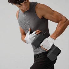 POOST 1 par de guantes unisex para levantamiento ajustables y transpirables para levantamiento de pesas, accesorios de gimnasio, entrenamiento fitness - Gris - Ver 5