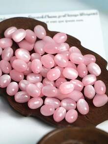 100pcs Cat Eye Jujube Beads, Oval Beads For DIY Bracelets, Necklaces, Hanging Ropes, Suitable For DIY Jewelry Accessories, Home Decor, Arts And Crafts, Jewelry Making - Multicolor - View 4