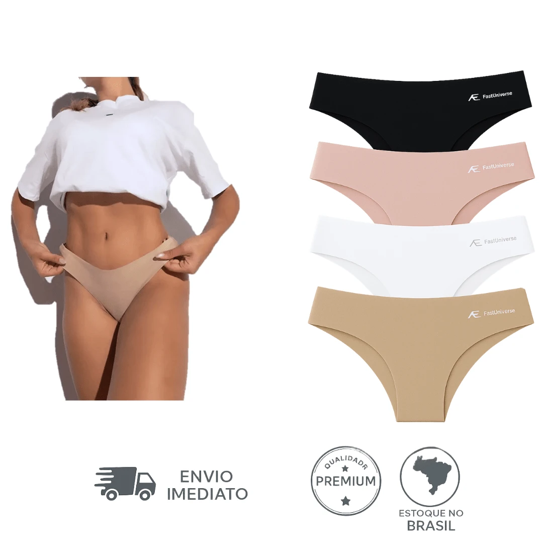 Kit Of 10 Seamless Laser Cut Thong Panties With Premium Finish - 彩色 - 查看 1