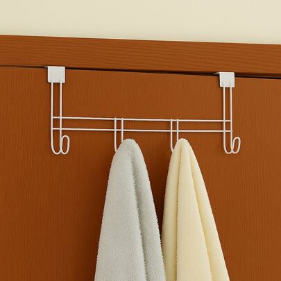 AGUIA Cabide Porta com 4 Ganchos Branco para Pendurar Toalha Roupas Bolsas Acessórios Multiuso para Banheiro Quarto Lavanderia Águia®