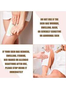 100pcs This 100-Pack Of Disposable Hair Removal Strips Works For Body (Armpits, Legs) Or Facial Hair-Pre-Cut, Ready-To-Use Design (No Extra Wax Needed For Pre-Waxed Strips) Simplifies Depilation. - White - View 9