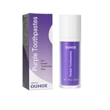 OUHOE 30ml牙齿美白牙膏，美白牙齿，清洁牙渍和黄牙，牙龈护理，清新口气，牙齿亮白牙膏，清洁表面污渍和残留物，清新口气，保护牙齿和牙龈，提高牙齿亮度，清新口气，让您拥有自信的笑容 - 紫色 - 查看 13