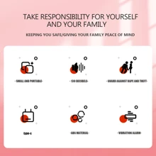 Self Alarm 130DB SOS Alarm Personal Safety Alarm Rechargeable Sos Panic Button Led Light For Women Elderly Self Personal Alarm Alarm - 1pc - View 7