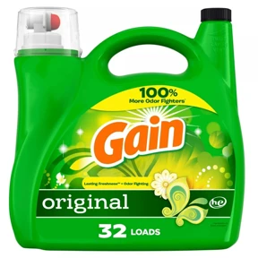 Buy One Get One Free Gain Original Scent Liquid Laundry Powder With Fragrance Enhancement | HE Compatibility | Long Lasting Fragrance | Value Size (46oz) | Authentic American Brand Gain Aroma Boost Original Scent HE Liquid Laundry Powder - Long Lasting Fresh (XX Oz)  Bestsellers   Gain Original Scent Liquid Detergent | HE Safe | Long Lasting Fresh Aroma Enhancement | American Brand Clipper Authentic Gain Liquid Laundry Powder - Original Flavor With Aroma Enhancement | HE Machine Compatible | Deep Cleaning And Fresh Value Packaging | Imported From The United States