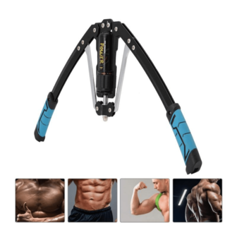 Twister Arm Exerciser Adjustable Resistance 10-200kg Hydraulic Power Twister Bar Double Spring Upper Body Exerciser Expander For Arm Biceps Abdominal Shoulder