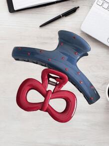 Hair Clips 2pcs/Set Women Elegant Multi-Color Marble Acrylic Daisy Flower Hair Clip, One-Piece And Bow Headclip, Cute & Versatile Accessory Suitable For High Ponytail Hair Accessories Elegant Claw Clips, Bow Accessories, School Stuff, College Fall Winter For Vacation Outfits Woman