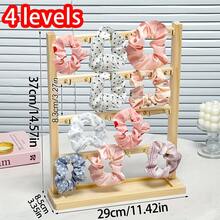 1 件木制多功能多层珠宝展示架带挂钩，项链、耳环、戒指、手链，珠宝店展示道具，适用于女士收纳整理器旅行必需品返校宿舍收纳秋季装饰