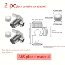 2/1件装ABS/合金银色水龙头分水器，防漏水龙头分流阀，厨房水槽水龙头，浴缸水龙头，厨房配件，适用于淋浴、浴室厨房用品、厨房配件、厨房工具 - 銀色 - 查看 15