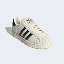 Adidas Originals Superstar II Shoes For Women, Shell-Toe Casual Activewear Sneaker For Daily Wear, Minimalist Low Top Sneaker For School And Workday Chic, Color Block Sneaker For Women's Fall Outfits, Black And White Shoe For Skate Outfits - 米白色 / 核心黑色 / 米白色 - 查看 9