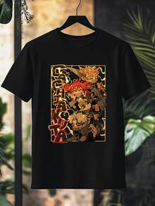 T-Shirt Anime Gachiakuta Shirt 100% Cotton 30.1 Unisex Women Men Plus Size - 黑色 - 查看 2