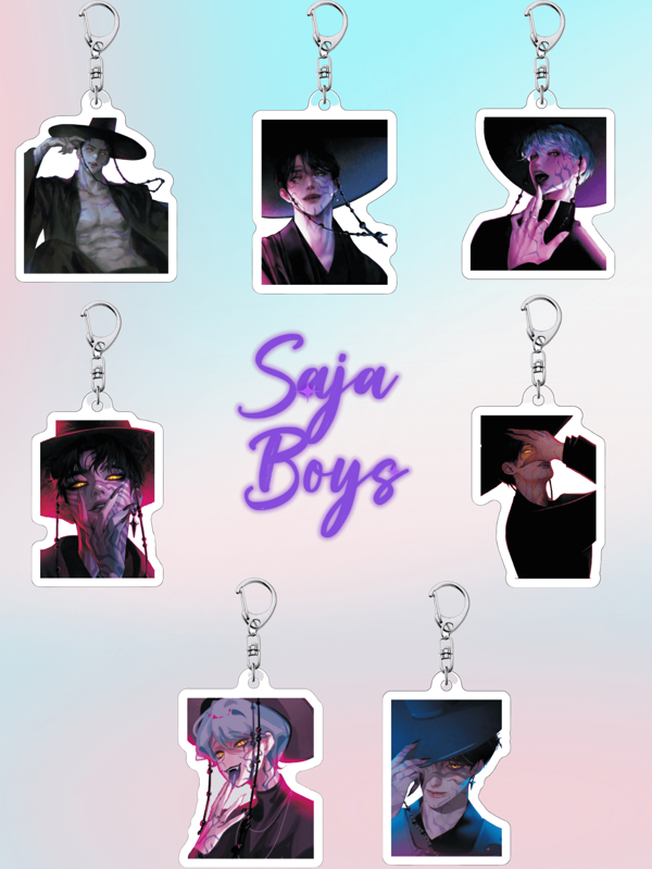 Set di carte a tema "Caccia alle streghe" K-POP/KPOP/Demon Hunters/HUNTR/X/Witch Hunting , Saja Boys, Rumi, Mira, Zoey, Jinu, Abby, Baby, Mystery, Romance, Gwi-Ma<Your Idol>,<Golden>,<What It Sounds Like>,<Free>,<Takedown>,<Soda Pop> - Portachiavi in plastica acrilica, ciondolo, decorazione appesa (durevole, anti-perdita, anti-usura, anti-graffio)