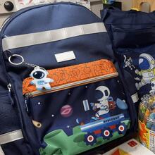 Set/30pcs. Astronaut Space Keychains, Astronaut Keychains, Stars, Moons, Eugenio Bags, Thank You Cards, Kraft Labels, Party Supplies,  Rewards, Birthday Wedding Couple Gifts - Blue - View 4