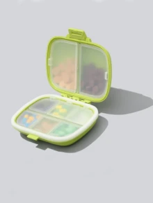 1 个 8 槽药盒，便携式密封药盒，迷你防水防潮旅行药丸收纳盒，小药盒，钱包维生素鱼油分隔容器，适用于户外露营、徒步旅行、钓鱼、登山、旅行