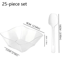 Disposable Plastic Mousse Dessert Cup, 4-Compartment Plates, Sauce Dish, Cake And Dessert Tray