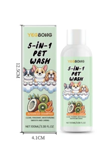 5-In-1 Pet Shampoo With Plant Extracts, Nourishing & Detangling, Suitable For Dogs & Cats