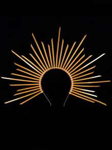 太阳女神皇冠光芒光环哥特式头饰，服装配饰，系带式头饰，发带，美发家居饰品 - 彩色 - 查看 9