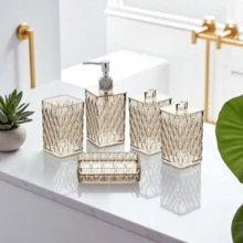 Glamour 5-Piece Bathroom Accessories Kit