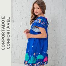 Children's Dress Girl  Themed Enchanted Garden Bees Butterflies Graduation Fashion Blogger Fresh For Party Birthday Everyday Casual Teen Girl's Clothing Wedding Printed Loose Summer Floral - 藍白色 - 查看 6
