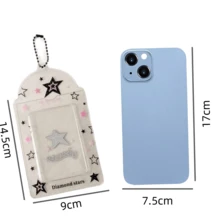 Kpop 照片卡夹，3 英寸可爱 PVC 照片卡夹，可容纳 Kpop 专辑偶像卡、信用卡、身份证、银行卡、学校用品、返校 - 彩色 - 查看 4