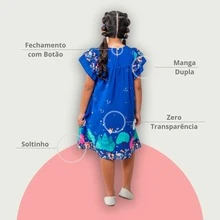 Children's Dress Girl  Themed Enchanted Garden Bees Butterflies Graduation Fashion Blogger Fresh For Party Birthday Everyday Casual Teen Girl's Clothing Wedding Printed Loose Summer Floral - 藍白色 - 查看 8