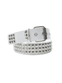 1 Stück Herren Niet Gothic Stil Schnallen PU Leder Gürtel Herbst, Herbst-Winter Accessoires, geeignet für Teenager, Jugendliche, Herren, Lässig, Outdoor, Sport, Urlaub, Abschlussgeschenke, Geburtstag, Alltagskleidung