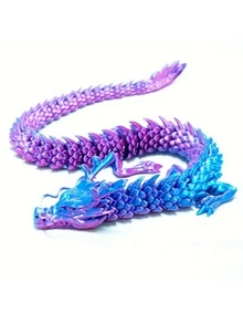 Estatua de pitón impresa en 3D de 30 cm con articulaciones flexibles - Artesanía y decoración, regalo perfecto para el hogar y la oficina [Color de ojos aleatorio]