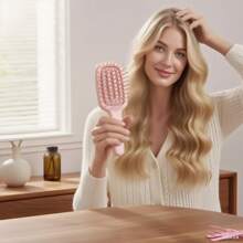 Fluffy High Crown Hair Comb, A Hair Styling Artifact Exclusive For Women, Long Hair Styling, Massage Meridian Airbag Ribbed Cushioned Comb