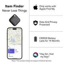 1/2/3/4Pack Air Tracker Tags, Smart Bluetooth Tracker Tag, Key Finder Works With Find My App (IOS Only), Key Finder, Wallet Tracker, Smart Tag For Keys/Wallets/Luggage/Backpacks, Worldwide Tracking, Replaceable Battery, Black - 黑色 - 查看 3