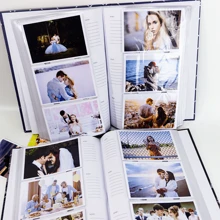 亚麻相册 300 张 4x6 照片袋 布质相册 易于插入照片 婚礼宝宝家庭周年纪念结婚照片收纳 - 灰色 - 查看 6