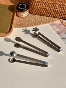 Pinza para aperitivos, pinza de acero inoxidable con forma de palma linda para chips/cubitos de hielo/cubos de azúcar/frutas, mantiene las manos limpias - Multicolor - Ver 11