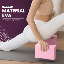 1 pieza/2 piezas Bloques de yoga de EVA, de unicolor, de espuma de alta densidad, ligeros y portátiles, adecuados para yoga, pilates, meditación, ideales para principiantes, rosa, azul - Multicolor - Ver 8