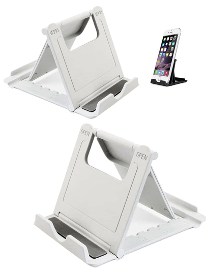 1pcs | Compact & Sleek | Travelers & Home Users | Foldable Space-Saving Multi-Angle | Phone/Tablet Stand | Universal Fit Compatible With IPhone, Android Phone, Gift For Birthday, Family, Friends For Office, Dorm And Home Use Phone Holder Phone Stand Phone Stand For Bed