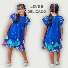 Children's Dress Girl  Themed Enchanted Garden Bees Butterflies Graduation Fashion Blogger Fresh For Party Birthday Everyday Casual Teen Girl's Clothing Wedding Printed Loose Summer Floral - 藍白色 - 查看 9