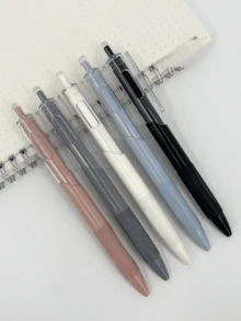 20/10/2/1支装凝胶笔，白色笔杆，可伸缩圆珠笔，0.5毫米笔尖，黑色墨水，速干，书写流畅，适用于学校、商务、文件、办公室、日记、写作、笔记，适合学生、上班族、教师、学校用品、文具、学习用品。 - 彩色 - 查看 4