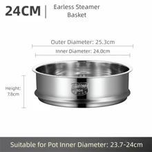 304 Stainless Steel Steamer Basket Thickened Thicken Strainer Pot Steaming Grid Safe Material 16-32cm Drain Basket Kitchen Use