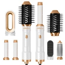 ATOPSKINS Hair Dryer Brush 5-In-1 Straightener,Hair Auto-Wrap Curlers, Professional 110,000 RPM Magic Multi Styler With Attachments,Fast Hot Drying Set For Curling Volumizing Straightening Air Styling - 美規A型插(110-127V) - 查看 15