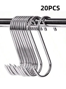 20pcs/10pcs Stainless Steel 304 Small/Medium/Large Smoked Meat Hooks, Suitable For Smoking, Hunting, Processing, Widely Used - Multicolor - View 7