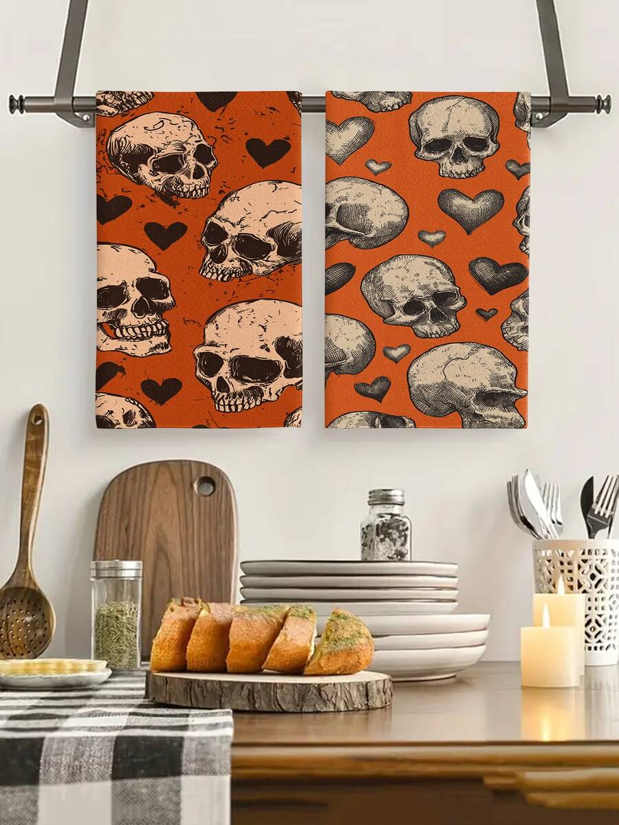 2 piezas/4 piezas/12 piezas Toallas de cocina con esqueleto del Día de los Muertos, Toallas de baño con esqueleto del Día de los Muertos, Toallas para fiesta al aire libre del Día de los Muertos, Decoración del hogar del Día de los Muertos, Decoración de cocina del Día de los Muertos, Estilo moderno, Secado rápido, Material de microfibra súper suave, Rectangular, 15.75IN*23.62IN/40*60CM Patrón de impresión digital, Adecuado para decoración de fiestas al aire libre, Regalos de cocina del Día de los Muertos