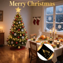 27 pezzi/2 pezzi Mini bottiglie di liquore, confezione di adesivi natalizi, etichette vintage di Babbo Natale, alce, campanelli, per vino, whisky, bevande, succhi, spezie, salse, sciroppi, oli essenziali, molto adatti per feste di Natale, cene, regali. Elementi natalizi come pupazzo di neve e albero di Natale.