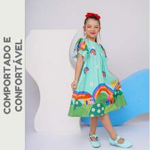 Children's Dress Girl  Themed Enchanted Garden Bees Butterflies Graduation Fashion Blogger Fresh For Party Birthday Everyday Casual Teen Girl's Clothing Wedding Printed Loose Summer Floral - 綠色 - 查看 6