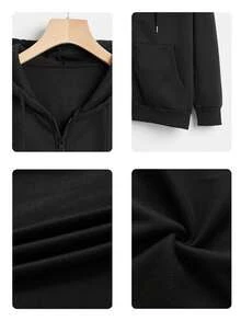 时尚休闲风连帽拉链卫衣，“Esprit”字母印花拉链款，适合日常出行、校园生活，休闲百搭，时尚休闲风