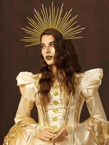 太阳女神皇冠光芒光环哥特式头饰，服装配饰，系带式头饰，发带，美发家居饰品 - 彩色 - 查看 8