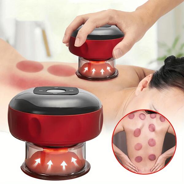 1pc 800mAh Electric Vacuum Cupping, Scraping, Skin Massage Device, Body Heating, Scraping, Suction Cup Treatment Set, Health And Portability