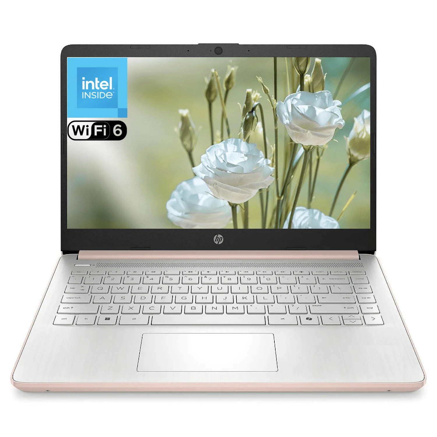 HP 14" HD Business Laptop,  Processor N150, 4GB RAM, 128GB UFS,  Graphics, Wi-Fi 6, Windows 11 Home, Pale Rose Gold - 淡玫瑰金 - 查看 1