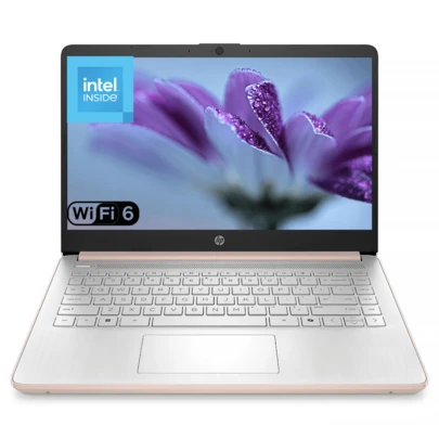  HP 14" HD Laptop For Business & Student, Intel Processor N150, 4GB RAM, 128GB UFS, Long Batter, Wi-Fi 6, Windows 11 Home, Pale Rose Gold