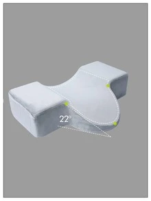 睫毛延长枕，颈部支撑枕，不变形，弹性好，沙龙睫毛枕，舒适天鹅绒记忆泡沫睫毛延长枕，人体工程学颈枕，睫毛延长颈部保护枕 - 彩色 - 查看 4